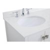 Elegant Decor 32 Inch Single Bathroom Vanity In White With Backsplash, 2PK VF18832WH-BS